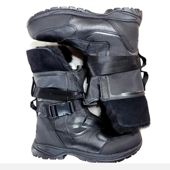 UGG Tahoe Waterproof Boots NEW! $225 Sz 9 Black DryTech 1107469 - Picture 10 of 12